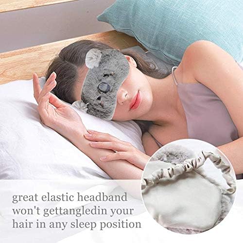 Elecharm 2 pakovanje crtane životinjsko spavanje maska ​​meka plišano slijepo traka za oči za oči za žene djevojke putuju noćni spavanje)