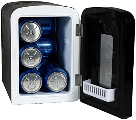 Frigidaire prijenosni Mini hladnjak sa 9 limenki, 5l, brušeni nehrđajući, prozor, EFMIS189-SS, čista vrata, staklo