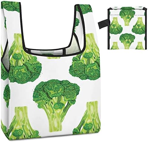 Zelene svježe brokule sklopive torbe za kupovinu izdržljive modne torbe za namirnice za višekratnu upotrebu