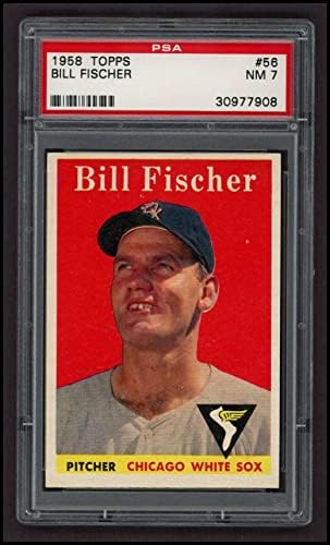 1958 TOPPS # 56 Bill Fischer Chicago Bijeli Sox PSA PSA 7.00 White Sox