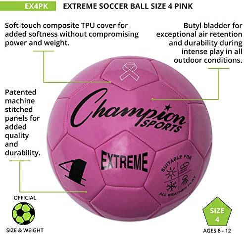 Champion Sports Extreme Series Composite Soccer Ball: Veličine 3, 4, 5 u više boja