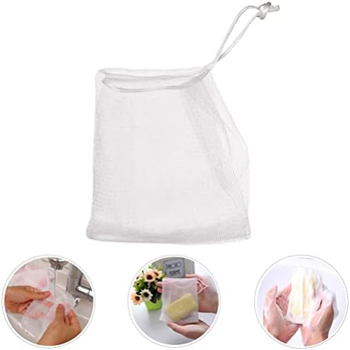 Torba za sapun za sapun za piling mrežasta torba za sapun: Bubble Foam Net sapunska vreća 30kom mrežaste torbe