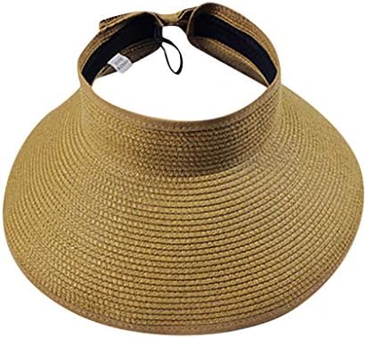 Podesivi ljetni vizir sklopivi slamki suncobrandi prozračni šešir sa slamnim bejzbolnom kapicom Solidne