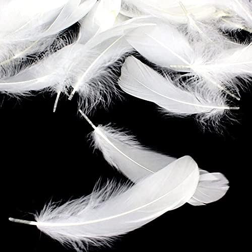 Zamihalaa 20 / 100kom pahuljasto gusko bijelo perje Plumas DIY perje za nakit Izrada šešira dekoracija vjenčanja zanati Pribor 13 - 20cm - Svijetlosmeđe perje-20kom