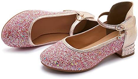 YKXLM Girls Mary Jane Glitter cipele s niskim potpeticama cvijeta vjenčanica haljina djeveruše princeza