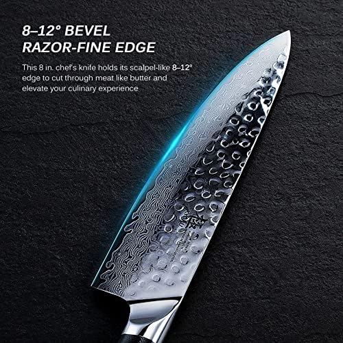 KYOKU Shogun Serija 8 profesionalni kuharski nož + 3.5 nož za čišćenje-japanski VG10 čelično jezgro kovano sečivo u Damasku