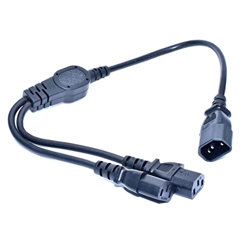 IEC 320 C14 muški do 2 x C13 Ženski Y razdjelni kabel oko 1m duljine 1,5 mm kvadrat