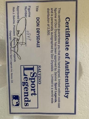 Don Drysdale Salvino Figurinski statuu Baseball Auto potpisan autogram PSA / DNK COA - autogramirane MLB figurice