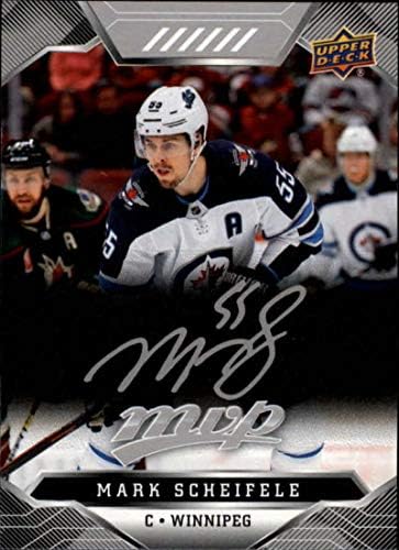 2019-20 Gornja paluba MVP Srebrna skripta # 17 Mark Scheifele Winnipeg Jets NHL hokejaška kartica