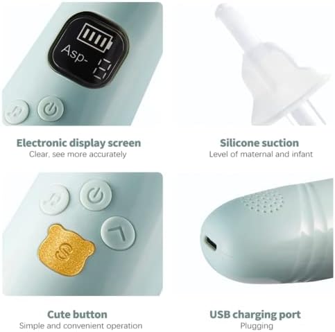 Nosa za bebe-prenosni aspirator za bebe 65kPa Super usisavanje sa muzikom i laganom umirujućim funkcijama, nos Snot Booger sluzi za dječju male