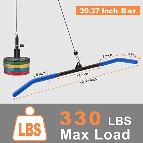SERTT 39.37 inčni Lat Pulldown Bar dodatak za mašinu za remenice kablova, Curl triceps Press