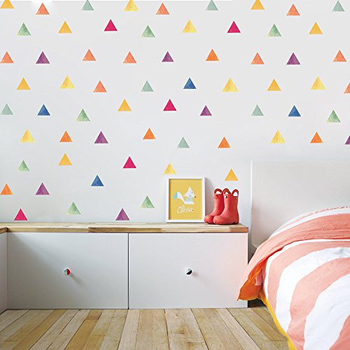 Home Decoration DIY šarena trokutasta zidna naljepnica Easy Peel & amp; stick geometrijska naljepnica