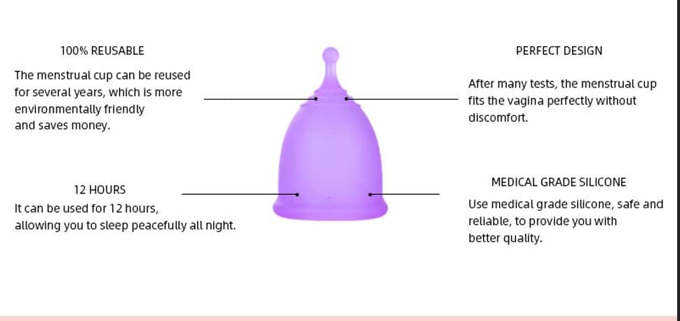 Menstrualna čašica za višekratnu upotrebu, nabavite cvjetne menstrualne čašice za žensku njegu