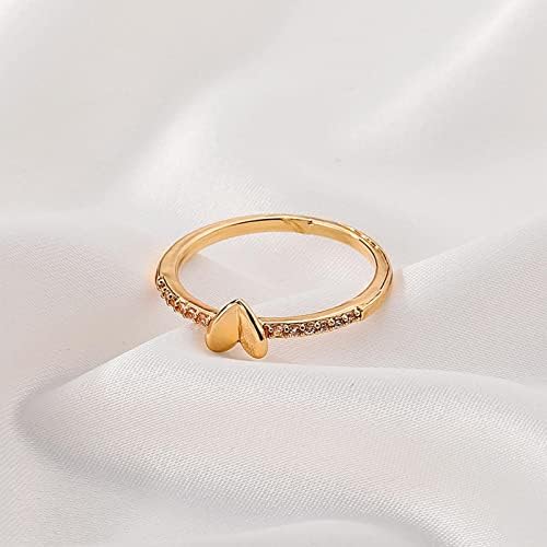 Ženski nakit prstenovi jednostavni ljubavni prsten hladni temperament vjetra zircon geometrijski