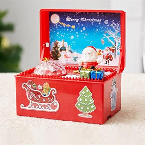 KLHHG Božićni stil Music Box Beautiful Creative Santa Claus Decor LED muzička kutija za zabavu