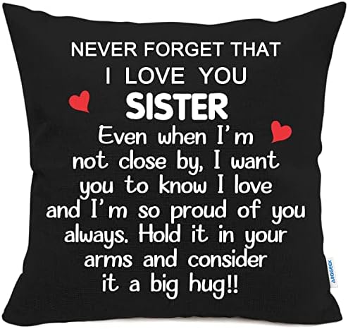 Sestra Pokloni od sestrinske jastuk poklopca, dvostrane štamparske poklone i kad nisam blizu, želim