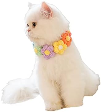 Qwinee slatka cvjetna dekor ogrlica za pse mačka mače nasumična ovratnik za male srednje pse štene mulbolor m