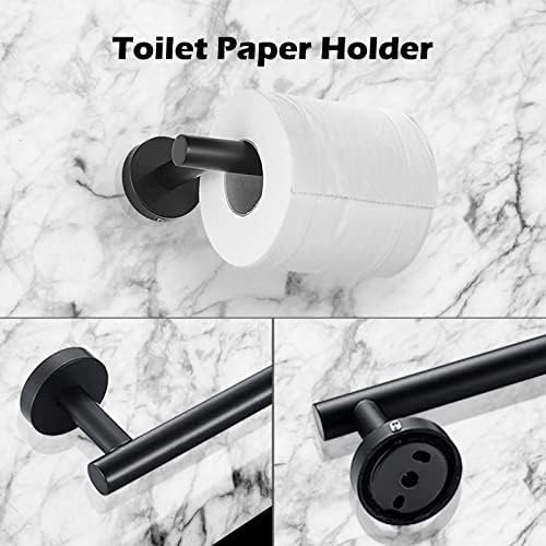 Chihod 8pcs Hardver za kupanje: podesivi ručnik ručnika - Držač za toaletni papir - od nehrđajućeg čelika - kružni ručnik - ručni ručnike - kuke za ručnike - kuke za kupatilo - kupaonica
