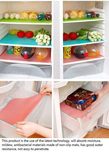 Islmlisa E-lishine multifunkcionalni jastučići za frižidere apsorpcija vlage podloga za pranje može se izrezati podmetači za frižidere podmetači za fioke, police za fioke prostirke za stolove, Set od 4 komada