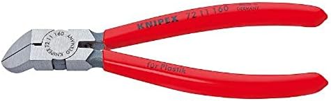 Knipex Alati-dijagonalni rezač za plastiku, ugao od 45 stepeni, crven & 2 Pc Flush rez postavljen