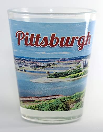 Pittsburgh Pennsylvania Dan Skyline Photo Shot Glass