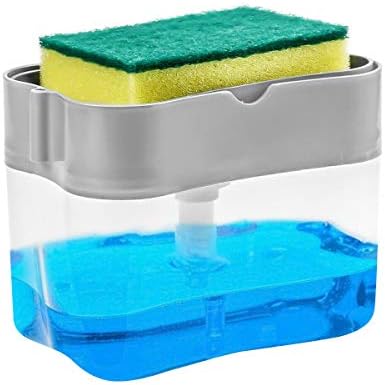 2 in1 kuhinja tekući sapun za sapun za sapun ABS ABS Držač spužva Pritisnite ravni nosač