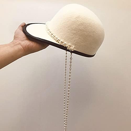 BBDMP dugi biseri ogrlicu od vunene kape žene mlada djevojka na otvorenom bejzbol kapa zimska proljetna vijest
