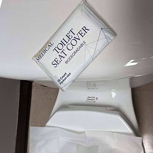 Monmed navlake za toaletne daske za Flushable jednokratne presvlake za sjedišta za toalet, 1/28 Fold, 14, 2x16, 7 inča - 100 bijelih košuljica