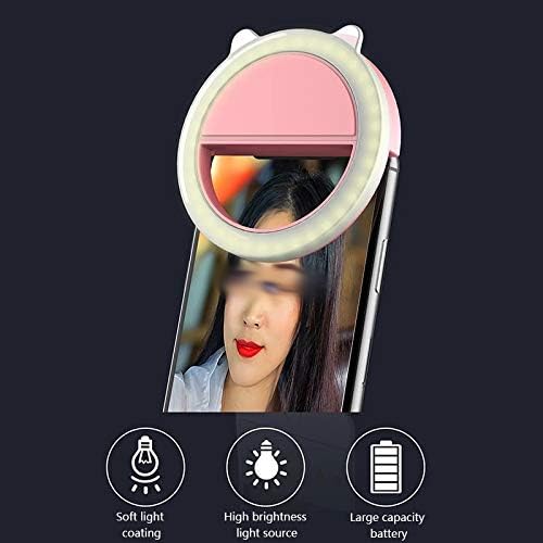 WALNUTA Mini mobilni telefon LED Selfie Light Anchor Beauty Lens Artefakt za prenos uživo okrugli