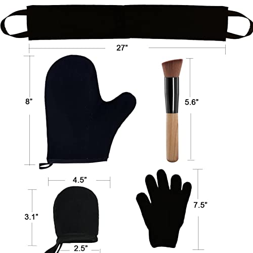 5-dijelni set aplikatora za samotamnjenje s Samotamnjenom rukavicom za tamnjenje losiona za leđa aplikator četkica za tamnjenje Tan rukavica za piling rukavica, za self Sunless Tanning Tan