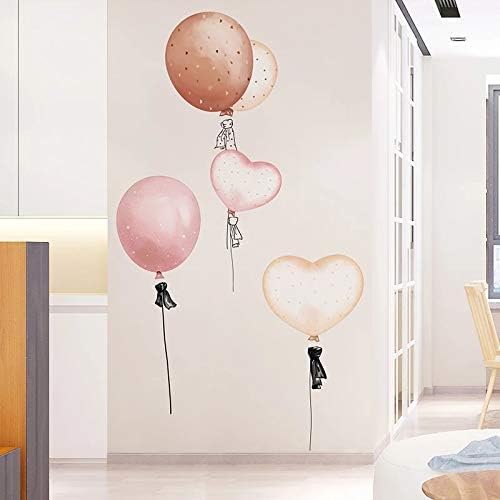 PDGJG crtane djevojke Moon zidne naljepnice DIY balonski naljepnice za sobe za sobe u spavaćoj vrsti
