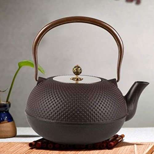 Vrhunski liveni željezni čajnik sa neoboćenim oksidiranim unutrašnjim zidom za labave čajne i čajne vrećice, čajnik čajnik sef - uredski čajnik