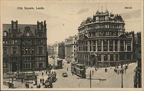 Gradska trga Leeds, Engleska Originalna antička razglednica