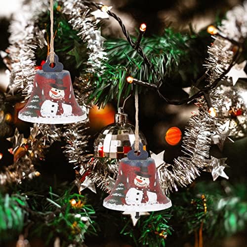 Abaodam Božićno zvono metal Jingle Belking Ornament Rustic Božićno stablo Snjegovinski ukras Zidna vrata Viseća ukras za zimske Xmas Holiday Party Home Decorate