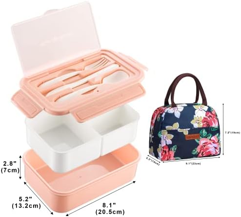 Zurlefy izolirana bento kutija s vrećicom za ručak za odrasle, Bento Tote i ručak set za mikrovalnu