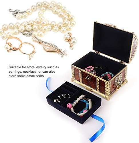 Vintage Metal nakit, sanduk sanduk, zlatno blago kutija nakit TRINKET Organizator Organizator Organizovanje kutija, kućište poklona za valentinovo vjenčanje božićni rođendan poklon