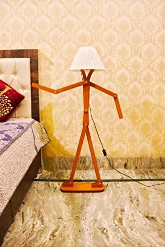 Nautička kolekcija Playful Figurine Drvena podna lampica | Stick figura Premium lampica za spavaću sobu | Kućni dekor