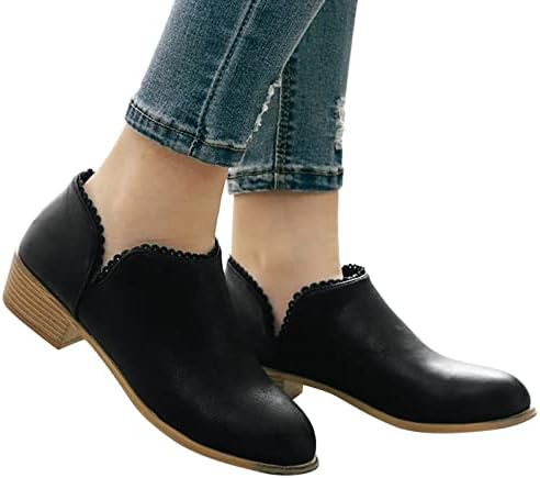 Ženske radne čizme Široka širina Print Roman pletene čizme Niske Chunky Heel Flat Chelsea Boots cipele za dame zabave na otvorenom