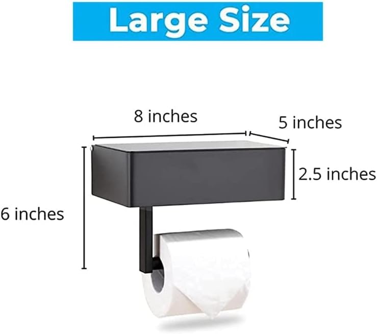 Držač za toaletni papir Lagoos sa policama, dispenzer za ispiranje i spremište za kupatilo