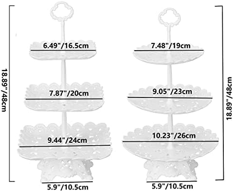 Set od 7 komada Cupcake stalci plastični stalak za desert nosač ploča za nosače ploča ploča za voće