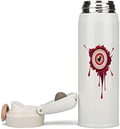 Halloween Bloody Eyeball izolacija flaša za vodu sa poklopcem izolovana čaša od nerđajućeg