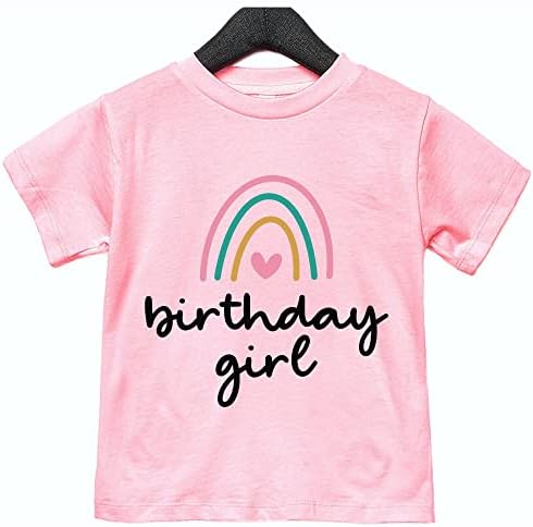 Rođendanska djevojka Rainbow majice 2T do 5t godina slatka dijete djevojke meki pamuk Top Tees