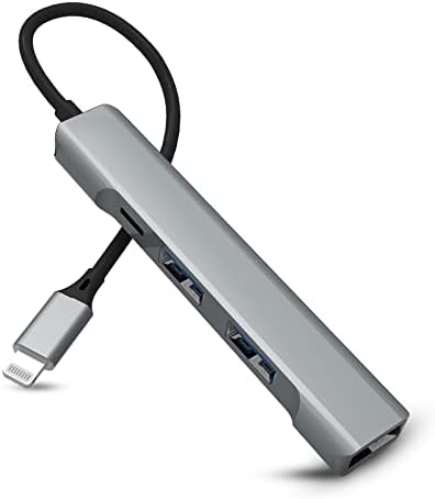 [Apple MFi Certified] 4-u-1 USB OTG Hub, Lightning to USB Hub sa 3 USB 3.0 portom i Portom za brzo
