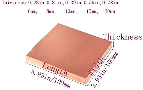YUESFZ Lim od čistog bakra blok kvadratne ravne ploče od bakra tablete materijal industrija metalni kalup uradi