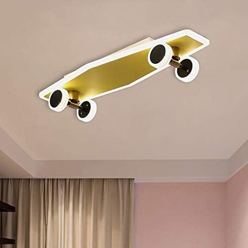 LED Zlatna skateboard plafonska lampa Creative Kids Iron integrisana LED Flush Mount Light