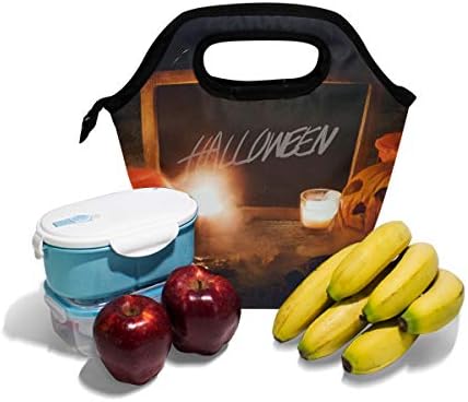 HEOEH Halloween bundeva Candle lunch Bag Cooler Tote Bag izolovana Zipper Lunch Box torba za vanjsku školsku kancelariju