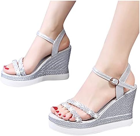 Aihou ljetne sandale za žene ugodne ženske košuljene ljetne cipele ugodne boemske casual platforme sandale žene