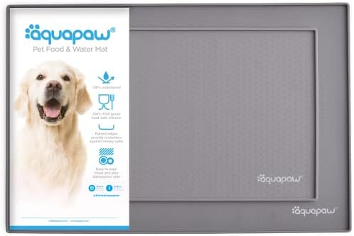 Aquapaw 2 - Pak neklizajuće prostirke za hranjenje kućnih ljubimaca | 1 srednja 19 x 12 & 1 velika 23,6