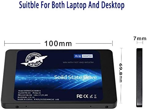 SSD SATA 2.5 64 GB Dog-ovni pogon sa visokim performansama Hard disk za radnu površinu za radnu površinu SATA III 6GB / S uključuje SSD 32GB 60GB 64GB 120GB 128GB 240GB 250GB 500GB 960GB