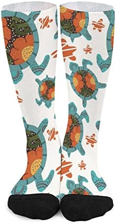WEEDKEYCAT Turtles i Starfish Crew Socks novost Funny Print grafički Casual umjerena Debljina za proljeće jesen & zima